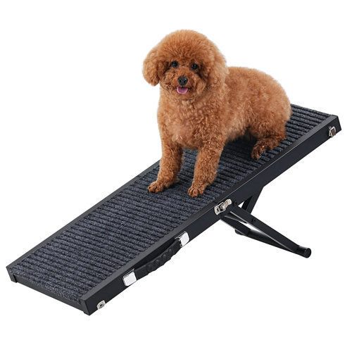 Tucker Murphy Pet™ Dog Ramp Portable Pet Stair Ramp with NonSlip Rug Surface 5 Levels Height